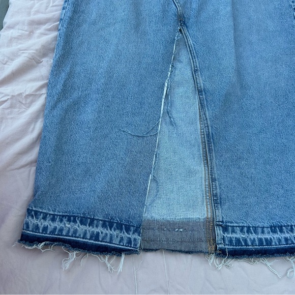 Zara Denim Midi Maxi Skirt, Size L Boho Streetwear Y2K - Picture 3 of 13
